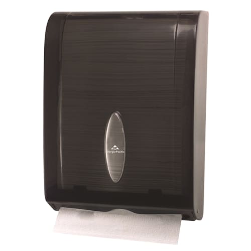 Georgia-Pacific Combination C-Fold or Multifold Paper Towel Dispenser, Translucent Smoke